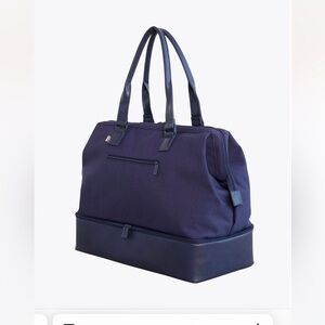 BEIS Blue Travel Bag with Structured Design and Dual Compartments